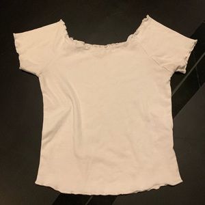 Cold shoulder white top
